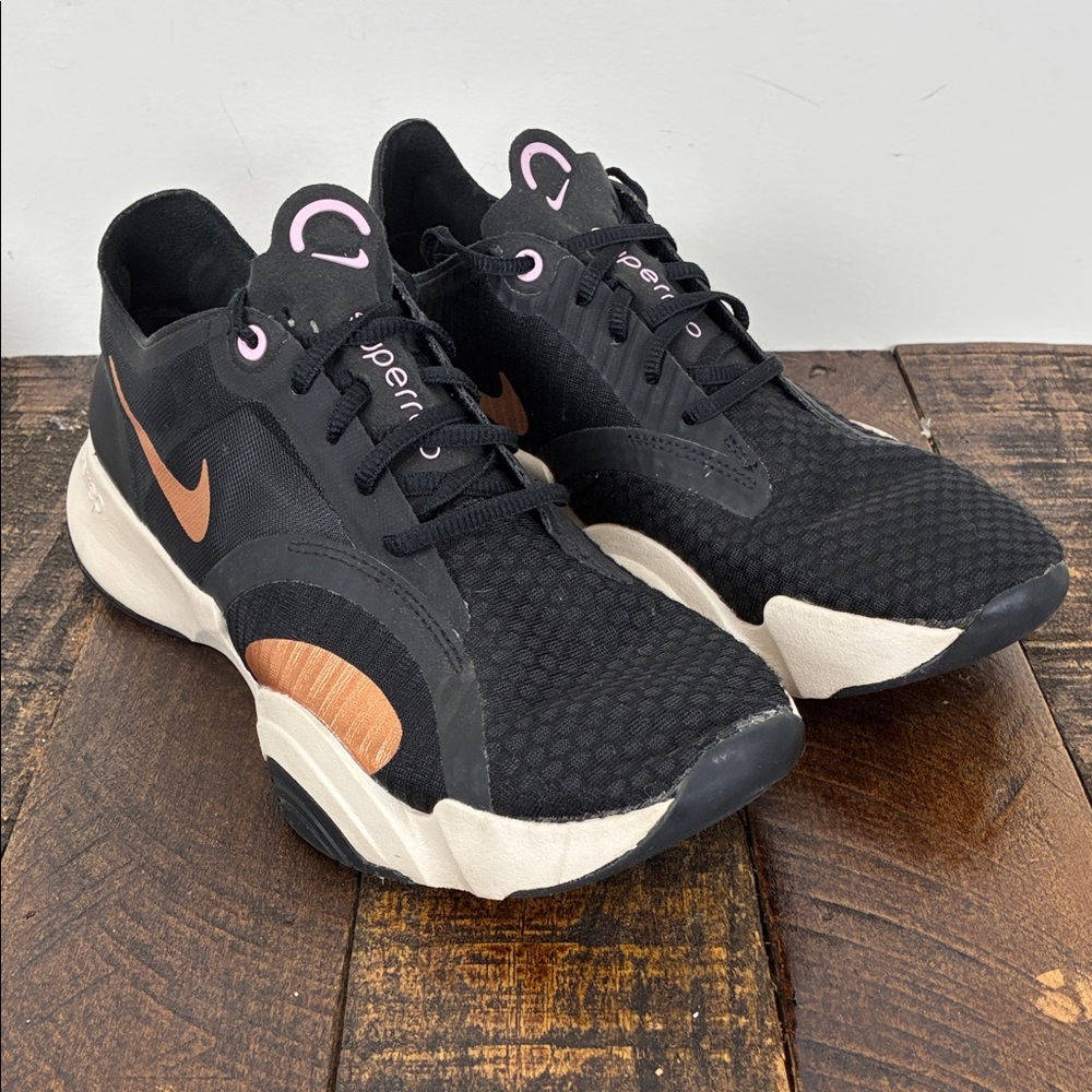 Nike SuperRep Women's 8.5 Black Copper Sneakers Athletic Lace Up